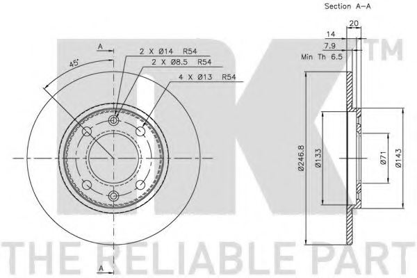 NK 203718 Brake Disc